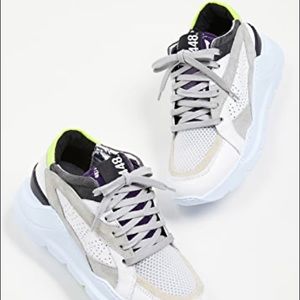 P448 Leia White Chunky Sneakers